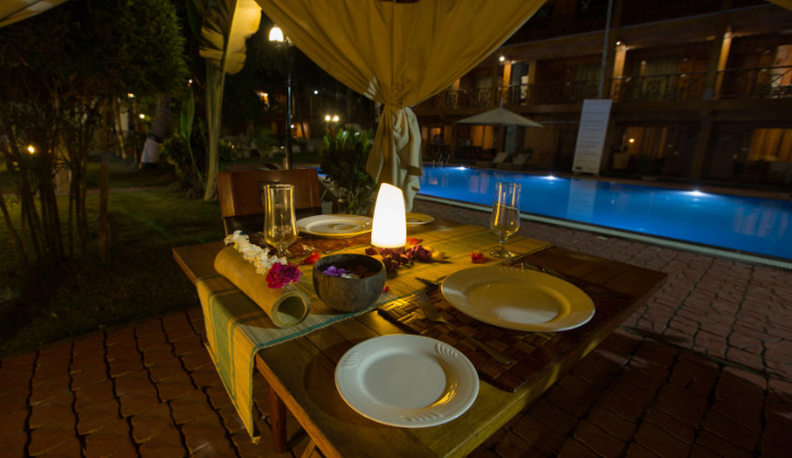 Poolside celebrations in Andaman